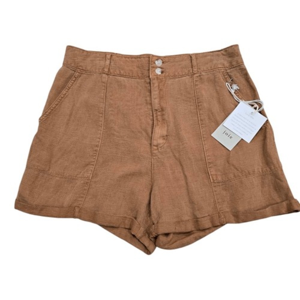 Joie Linen Casual Shorts Women's 8 Harvest Brown Comfort Boho Pockets Cargo